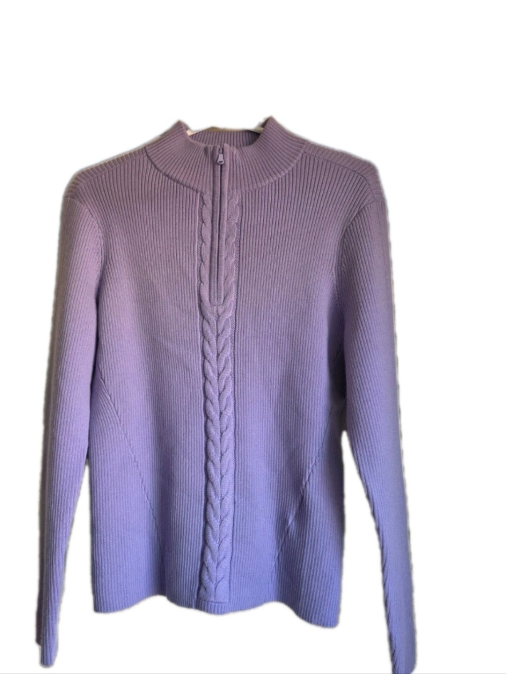 Meister 1/4 Zip Wool Blend Sweater Fera Rowan Women’s Sz L Purple NWT